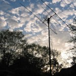 Satellite array with grid antenna mounted on Ranger.