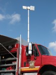 Will-Burt Night Scan Vertical Light Towers are vertically mounted light towers which may be installed internally or externally to the side or rear of a vehicle. Used to elevate lights and/or cameras throughout widespread scene lighting circumstances, it is typically used on heavy rescue vehicles, full-size mobile command centers, airport ARFF vehicles and large wreckers. Delivering up to 9000 watts of AC illumination, Night Scan Vertical Light Towers are ideal for any vehicle where maximum light and complete scene illumination is required.