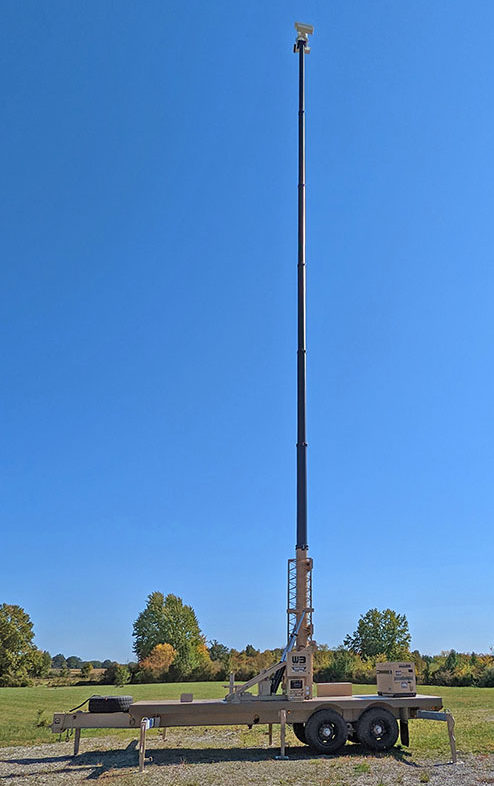 Will-Burt’s Rapid Deployment Elevation System (RDES) is designed for expeditious deployment when significant heights are required for sensors and antennas. The RDES includes a mast tilt system that delivers a compact transport envelope