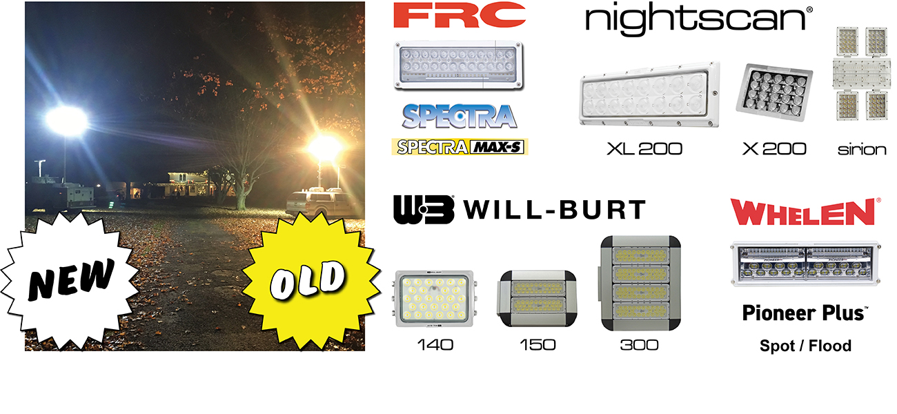 Experience the benefits of LED scene lighting – longer life, low power consumption and rugged reliability with Will-Burt's Retrofit Kits.