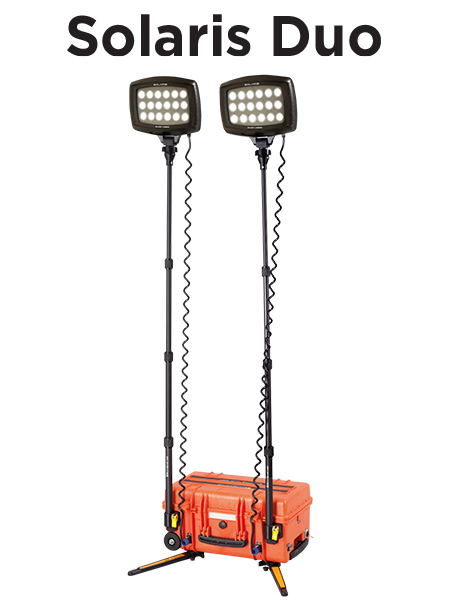 The Solaris Duo 40K with 40,000 total lumens is the most powerful portable area light in the world.